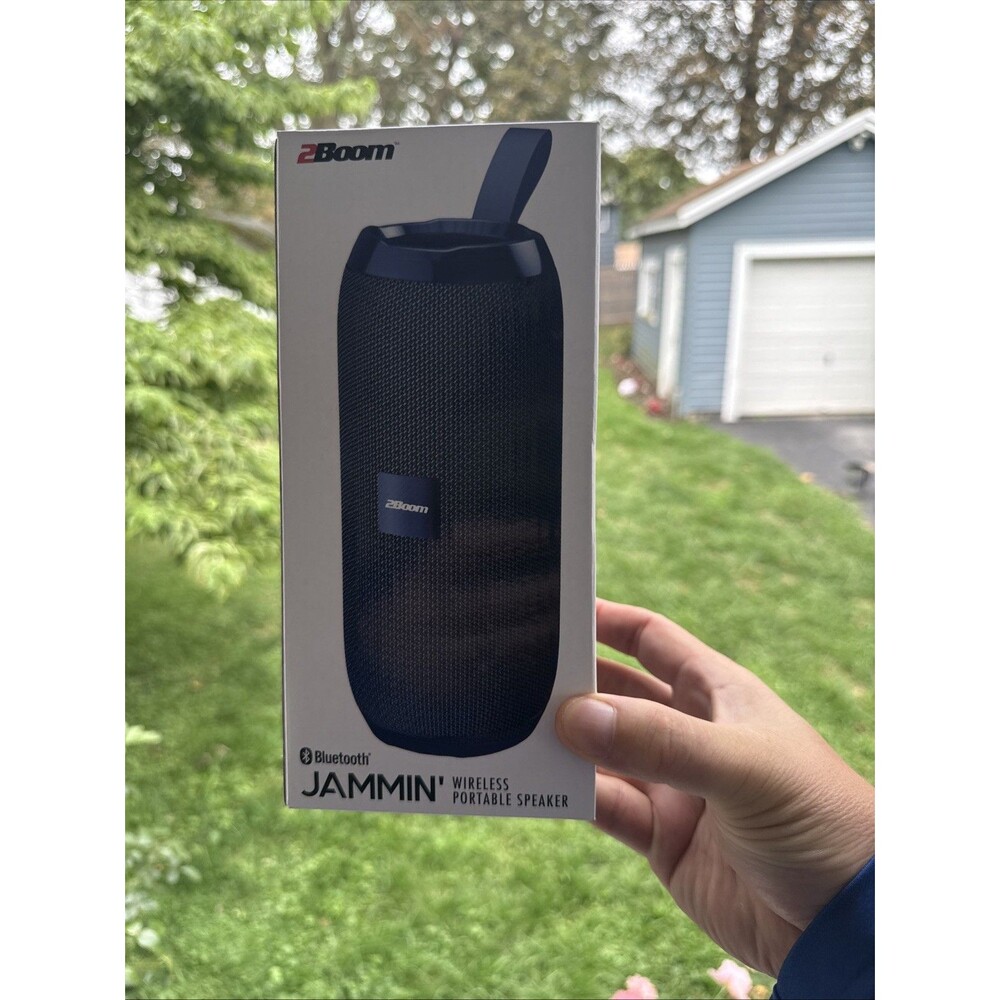 2Boom jammin Bluetooth Wireless Portable Speaker Deep Bass FM Radio Blue